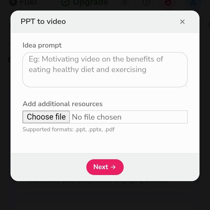 Fliki ai text to video